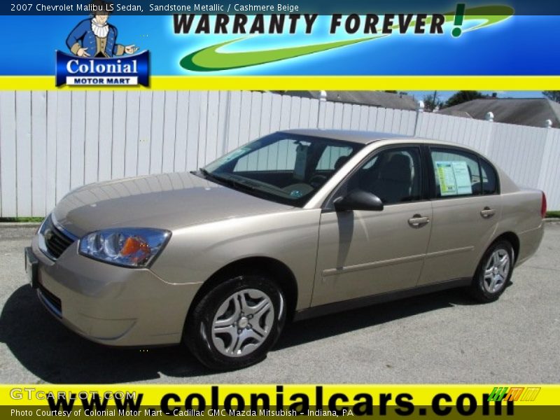 Sandstone Metallic / Cashmere Beige 2007 Chevrolet Malibu LS Sedan