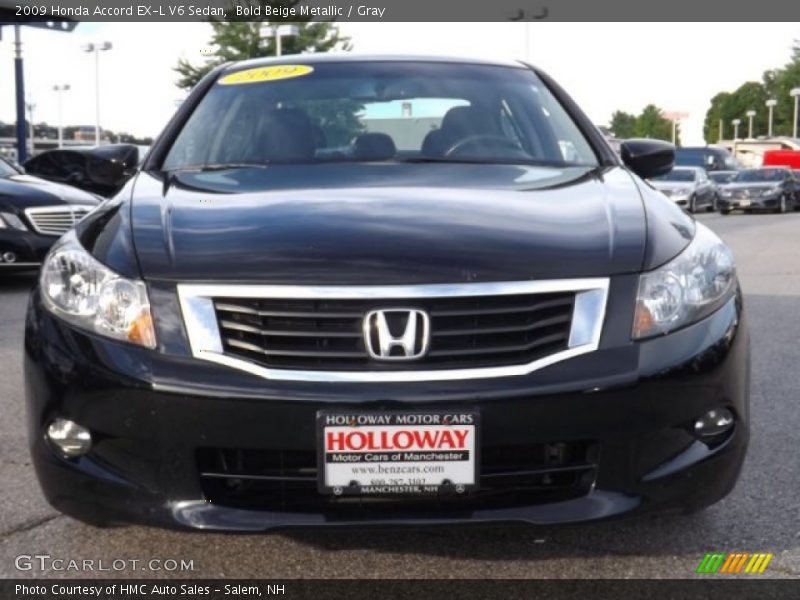 Bold Beige Metallic / Gray 2009 Honda Accord EX-L V6 Sedan