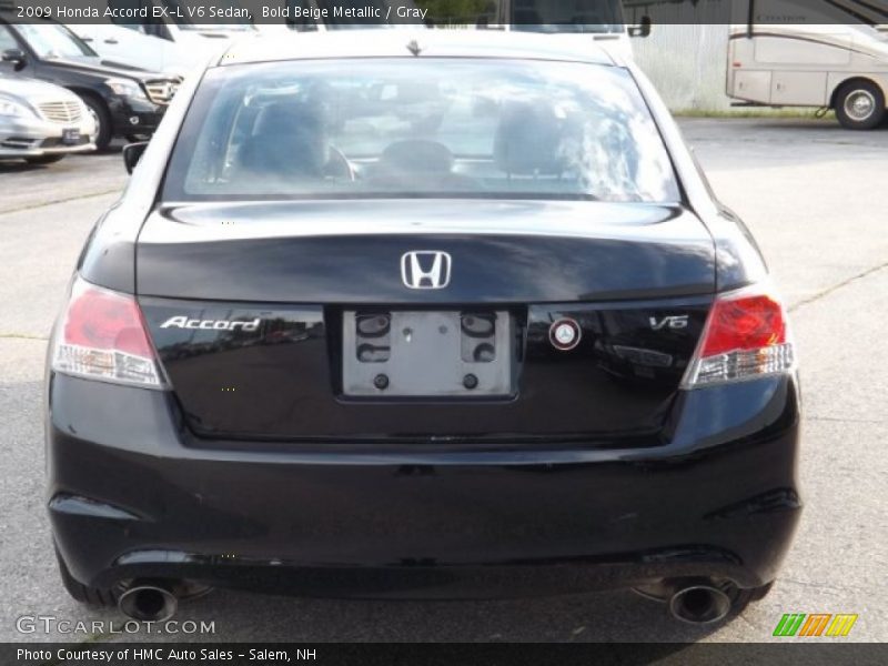 Bold Beige Metallic / Gray 2009 Honda Accord EX-L V6 Sedan