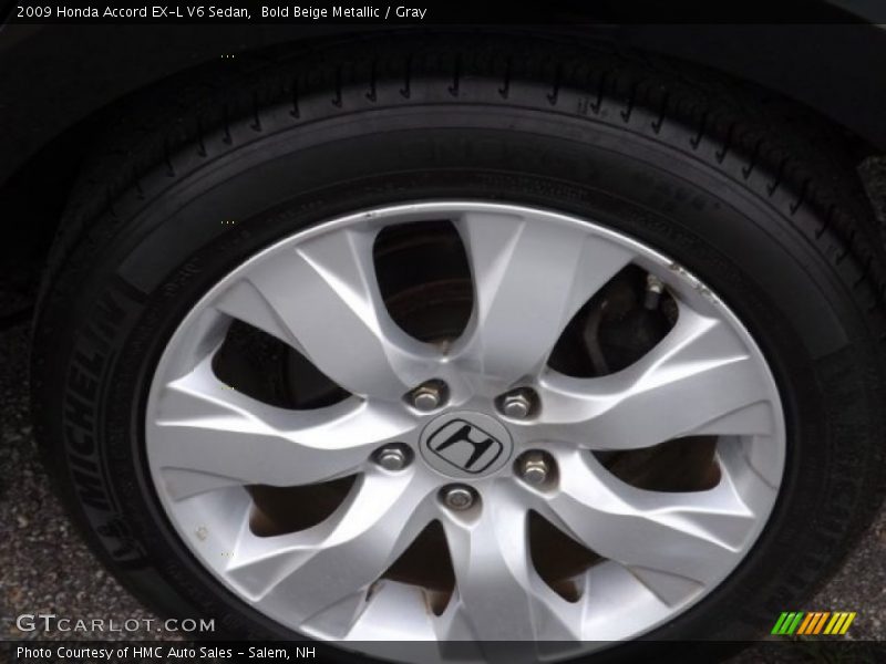 Bold Beige Metallic / Gray 2009 Honda Accord EX-L V6 Sedan