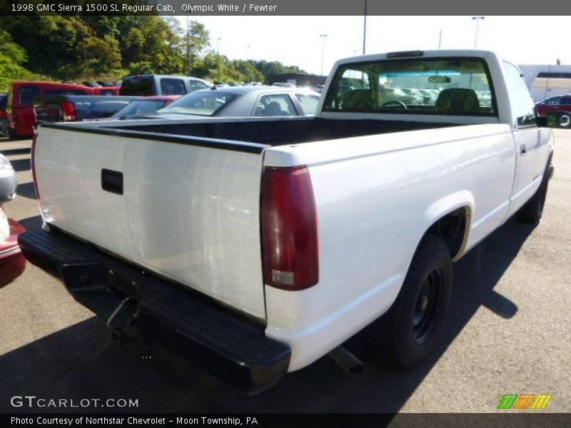 Olympic White / Pewter 1998 GMC Sierra 1500 SL Regular Cab