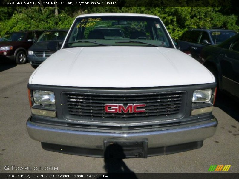 Olympic White / Pewter 1998 GMC Sierra 1500 SL Regular Cab