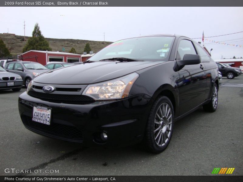 Ebony Black / Charcoal Black 2009 Ford Focus SES Coupe