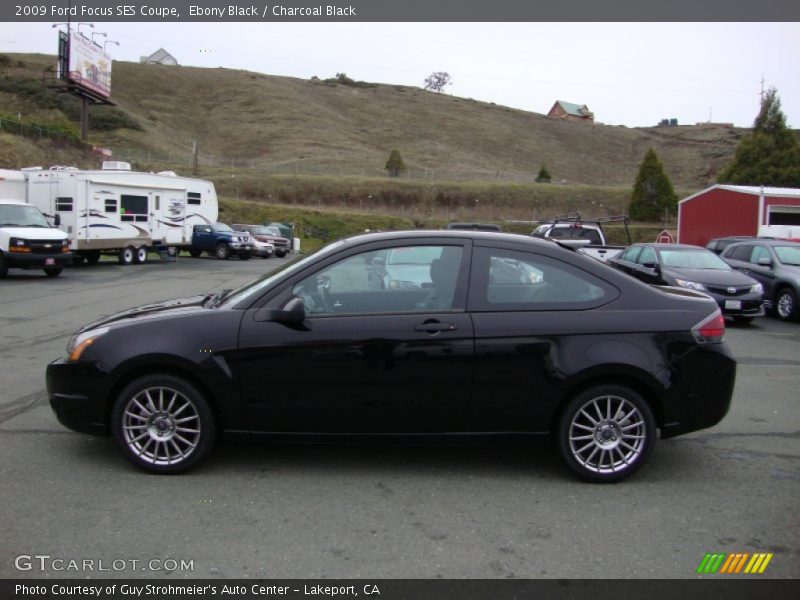 Ebony Black / Charcoal Black 2009 Ford Focus SES Coupe