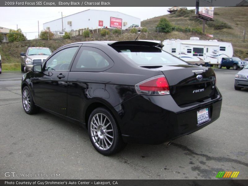Ebony Black / Charcoal Black 2009 Ford Focus SES Coupe