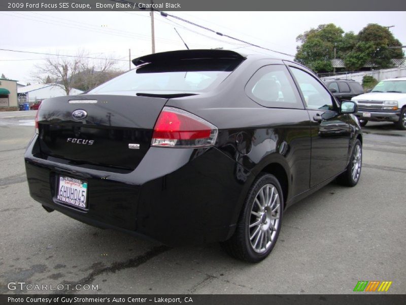 Ebony Black / Charcoal Black 2009 Ford Focus SES Coupe