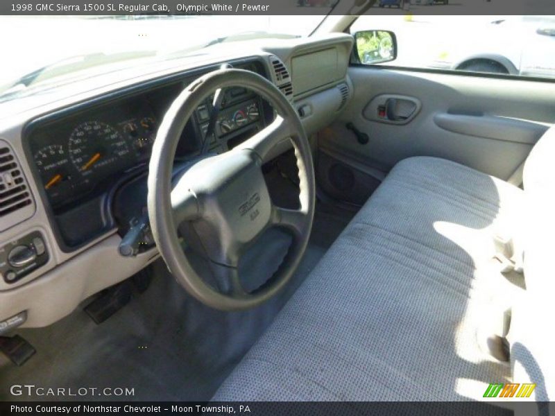 Olympic White / Pewter 1998 GMC Sierra 1500 SL Regular Cab