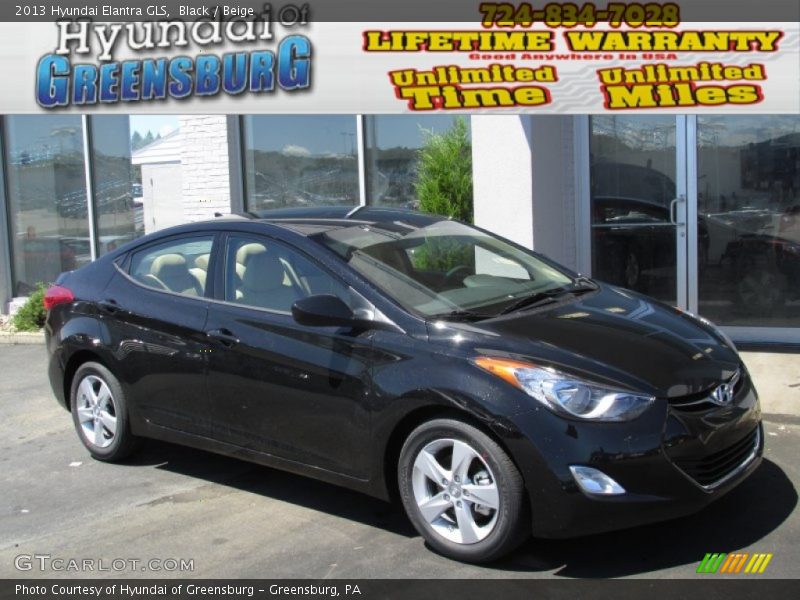 Black / Beige 2013 Hyundai Elantra GLS
