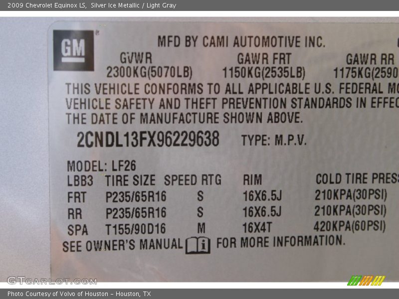 Silver Ice Metallic / Light Gray 2009 Chevrolet Equinox LS