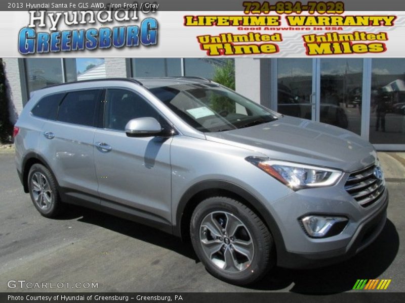 Iron Frost / Gray 2013 Hyundai Santa Fe GLS AWD
