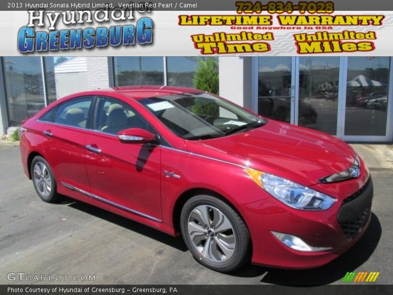 Venetian Red Pearl / Camel 2013 Hyundai Sonata Hybrid Limited