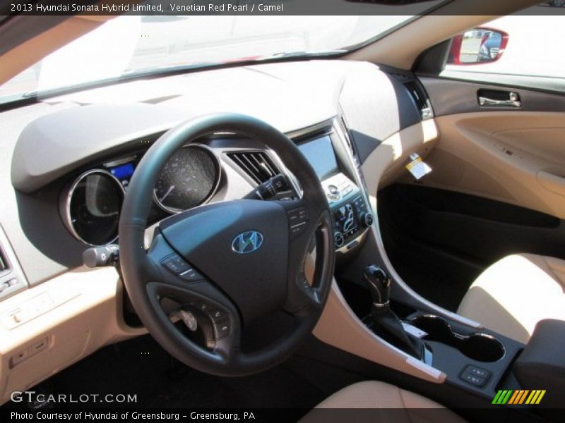 Venetian Red Pearl / Camel 2013 Hyundai Sonata Hybrid Limited