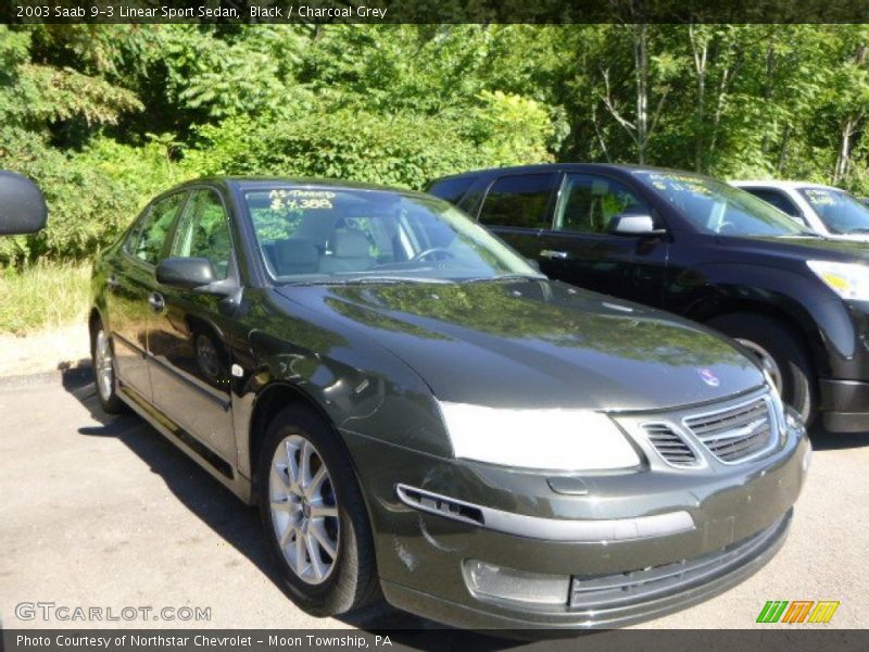 Black / Charcoal Grey 2003 Saab 9-3 Linear Sport Sedan