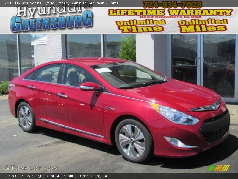 Venetian Red Pearl / Camel 2013 Hyundai Sonata Hybrid Limited