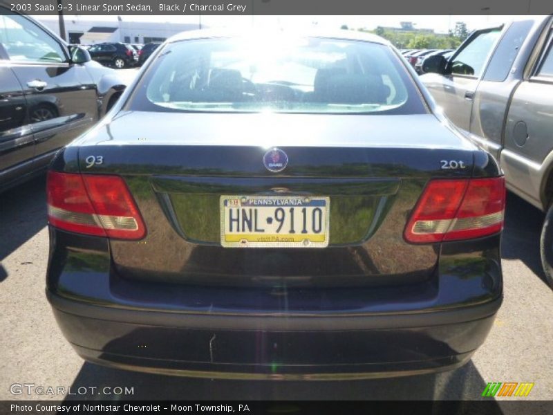 Black / Charcoal Grey 2003 Saab 9-3 Linear Sport Sedan