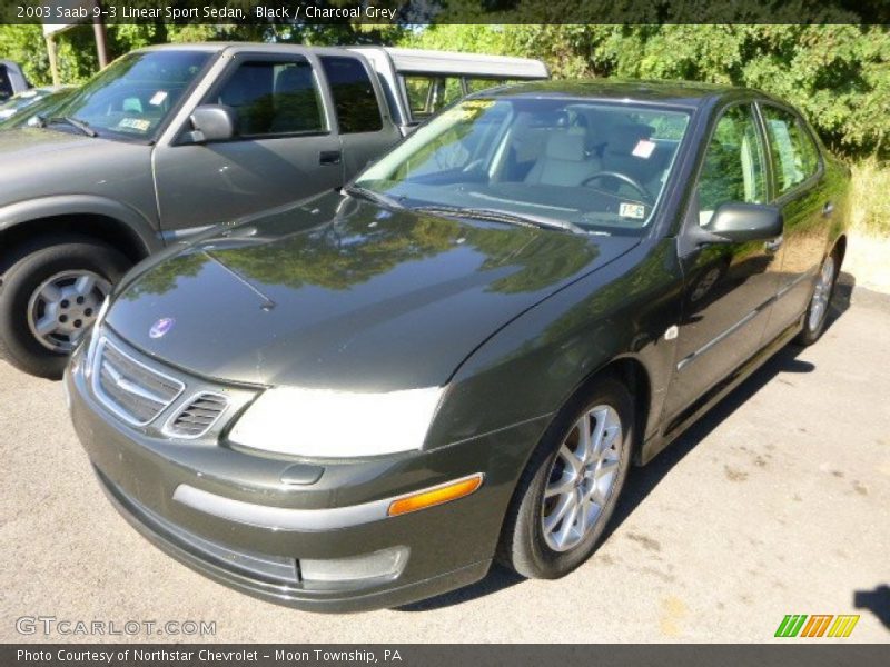 Black / Charcoal Grey 2003 Saab 9-3 Linear Sport Sedan