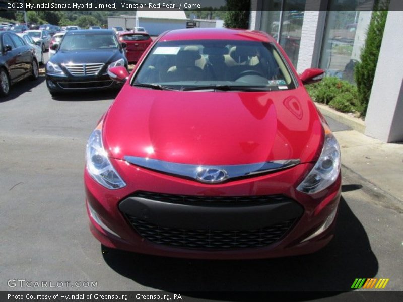 Venetian Red Pearl / Camel 2013 Hyundai Sonata Hybrid Limited