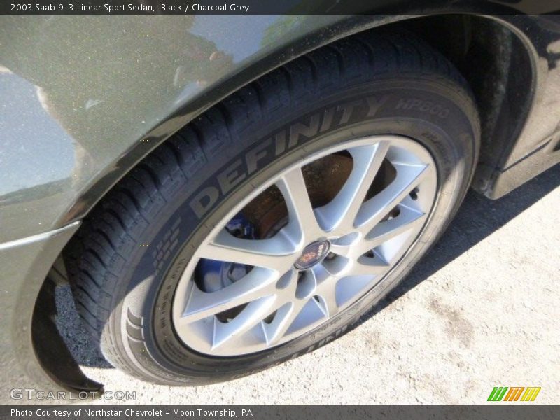 Black / Charcoal Grey 2003 Saab 9-3 Linear Sport Sedan