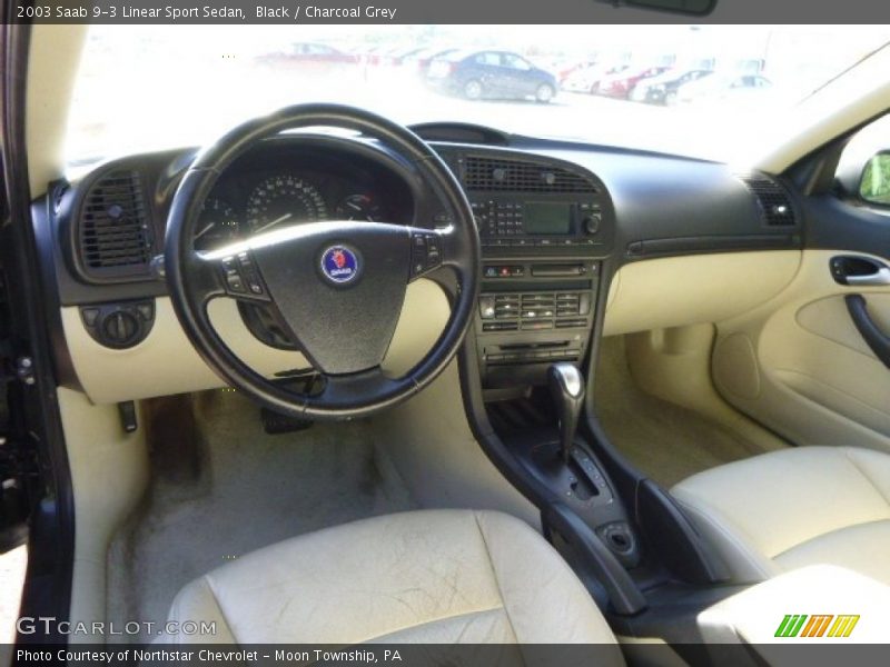 Black / Charcoal Grey 2003 Saab 9-3 Linear Sport Sedan