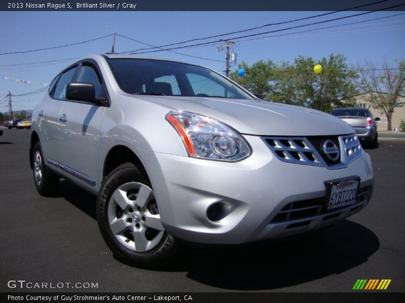 Brilliant Silver / Gray 2013 Nissan Rogue S