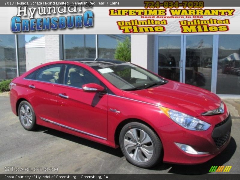 Venetian Red Pearl / Camel 2013 Hyundai Sonata Hybrid Limited