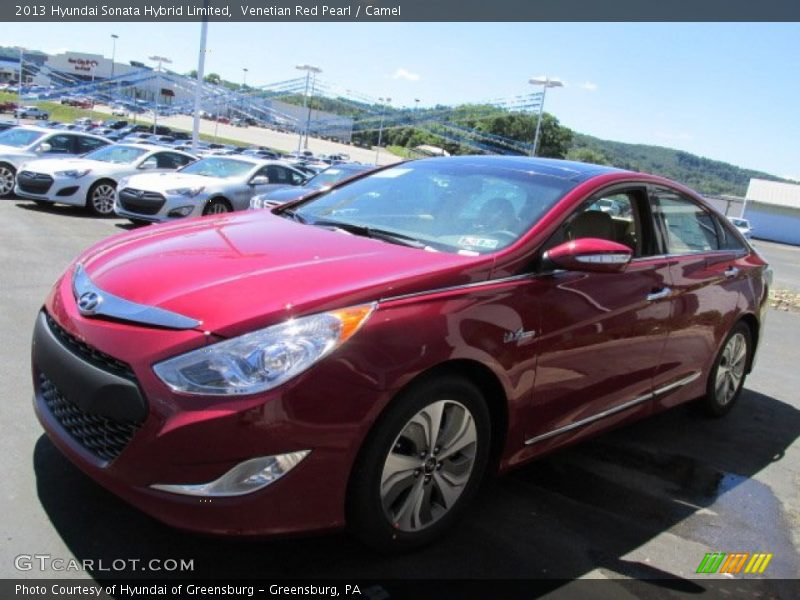 Venetian Red Pearl / Camel 2013 Hyundai Sonata Hybrid Limited
