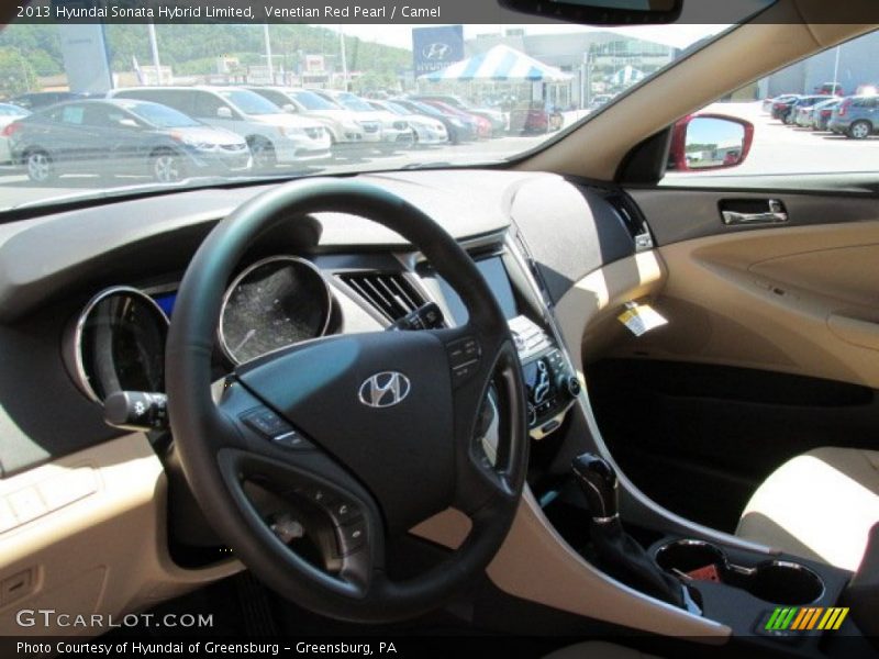 Venetian Red Pearl / Camel 2013 Hyundai Sonata Hybrid Limited