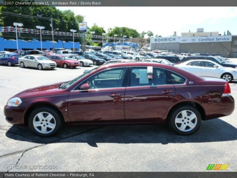 Bordeaux Red / Ebony Black 2007 Chevrolet Impala LS
