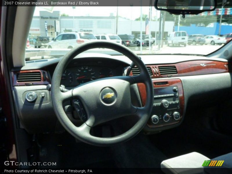 Bordeaux Red / Ebony Black 2007 Chevrolet Impala LS
