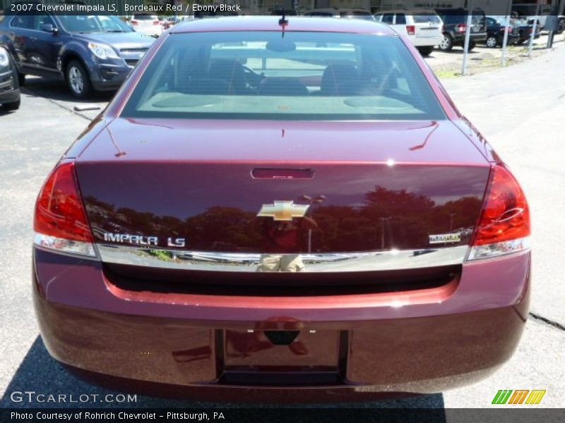 Bordeaux Red / Ebony Black 2007 Chevrolet Impala LS