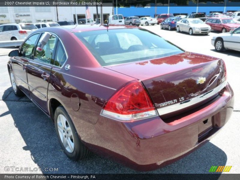 Bordeaux Red / Ebony Black 2007 Chevrolet Impala LS