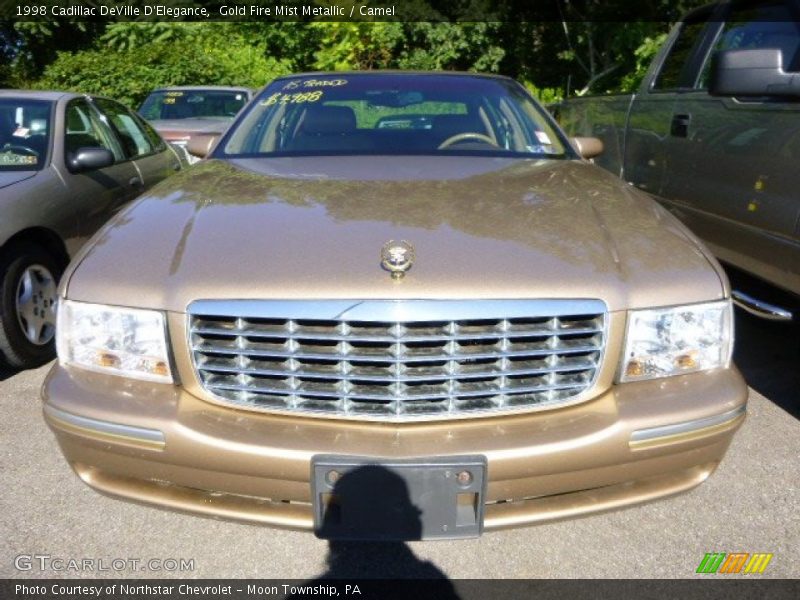 Gold Fire Mist Metallic / Camel 1998 Cadillac DeVille D'Elegance