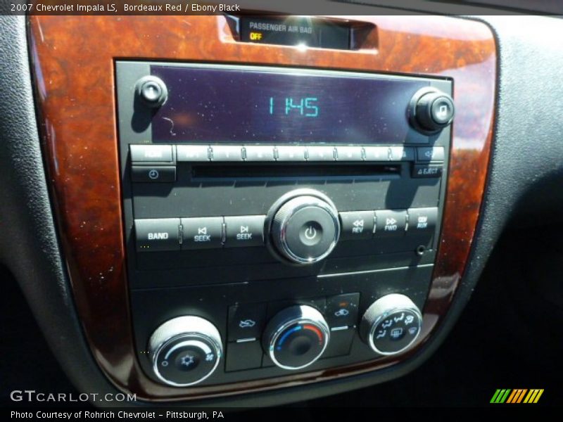 Bordeaux Red / Ebony Black 2007 Chevrolet Impala LS