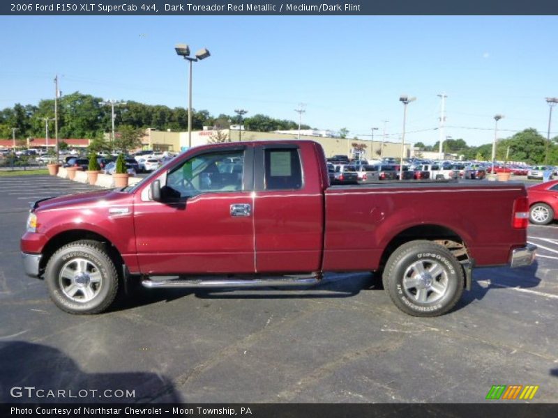 Dark Toreador Red Metallic / Medium/Dark Flint 2006 Ford F150 XLT SuperCab 4x4
