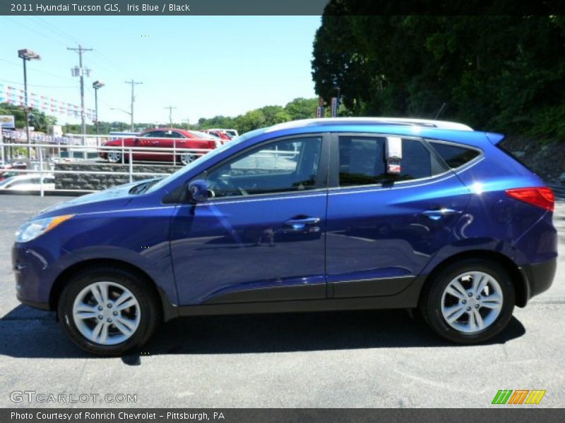 Iris Blue / Black 2011 Hyundai Tucson GLS