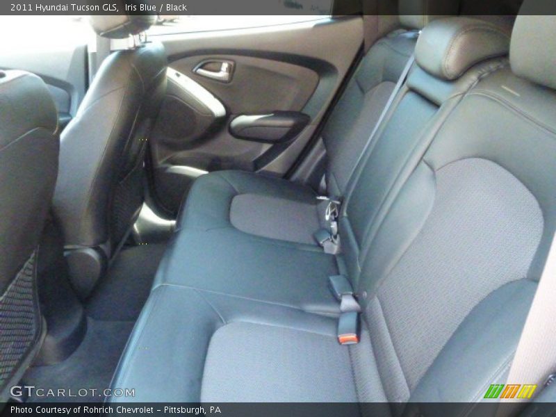 Iris Blue / Black 2011 Hyundai Tucson GLS
