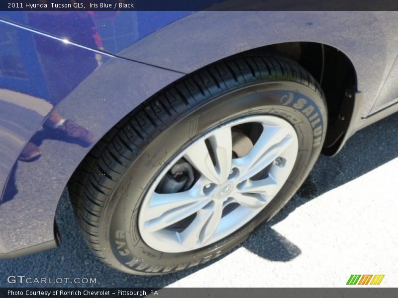 Iris Blue / Black 2011 Hyundai Tucson GLS