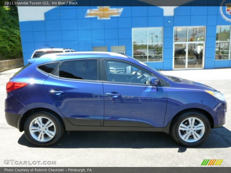 Iris Blue / Black 2011 Hyundai Tucson GLS