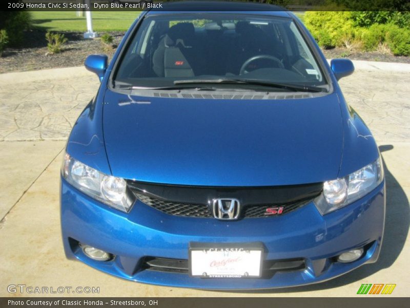 Dyno Blue Pearl / Black 2009 Honda Civic Si Sedan