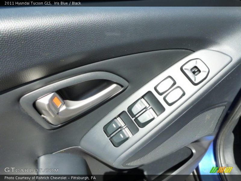 Iris Blue / Black 2011 Hyundai Tucson GLS