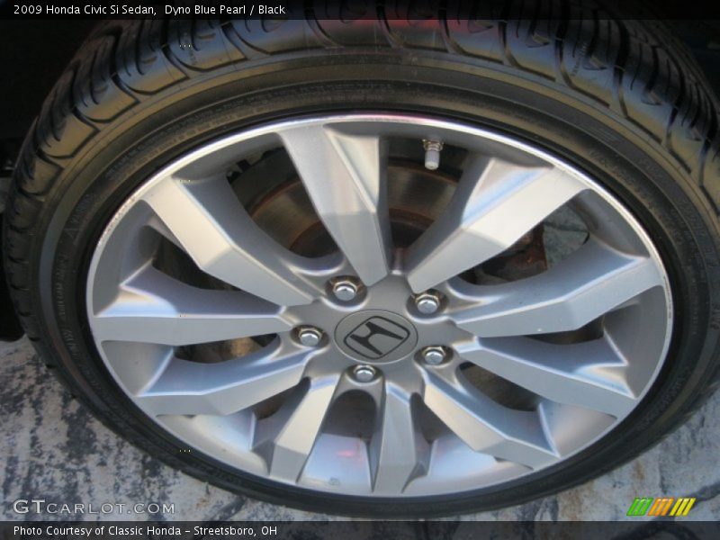 Dyno Blue Pearl / Black 2009 Honda Civic Si Sedan