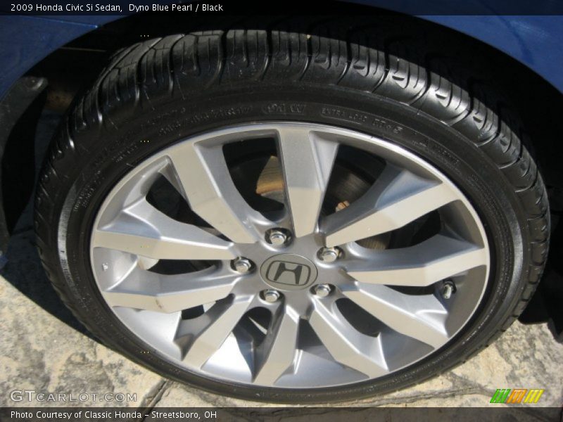Dyno Blue Pearl / Black 2009 Honda Civic Si Sedan