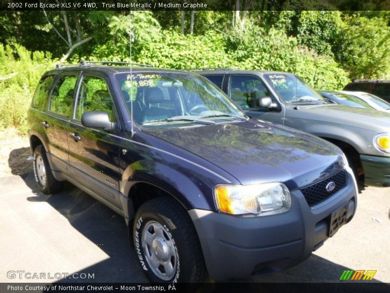 True Blue Metallic / Medium Graphite 2002 Ford Escape XLS V6 4WD