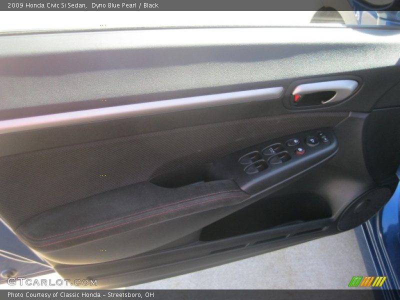 Dyno Blue Pearl / Black 2009 Honda Civic Si Sedan