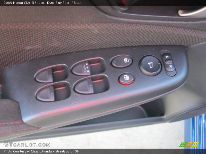 Dyno Blue Pearl / Black 2009 Honda Civic Si Sedan