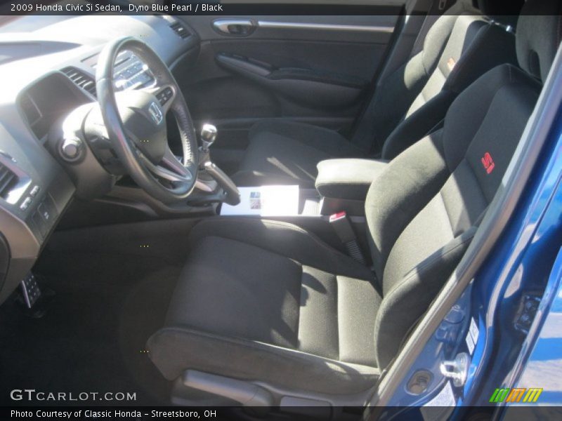 Dyno Blue Pearl / Black 2009 Honda Civic Si Sedan
