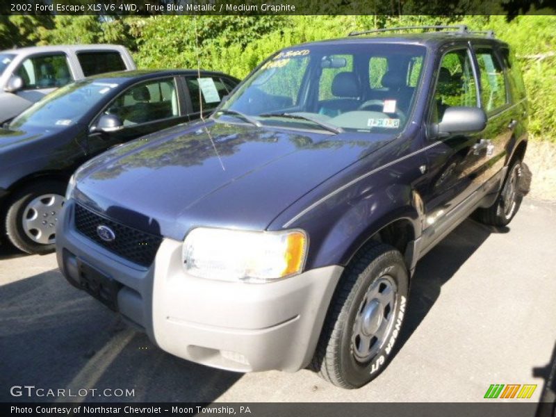 True Blue Metallic / Medium Graphite 2002 Ford Escape XLS V6 4WD