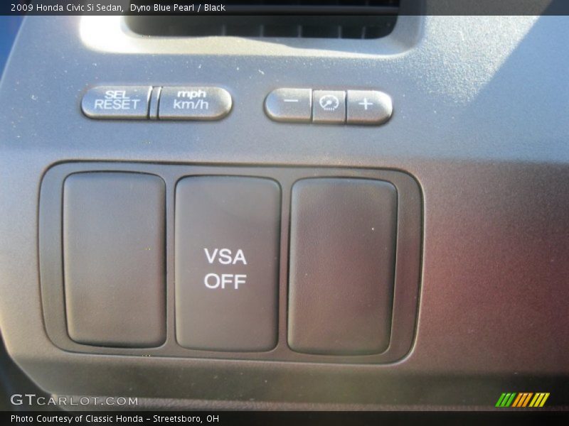 Dyno Blue Pearl / Black 2009 Honda Civic Si Sedan