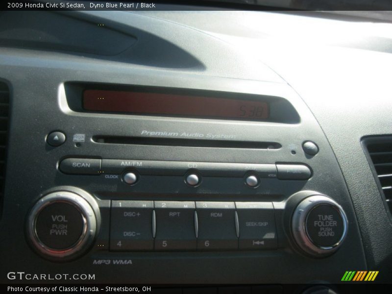 Dyno Blue Pearl / Black 2009 Honda Civic Si Sedan
