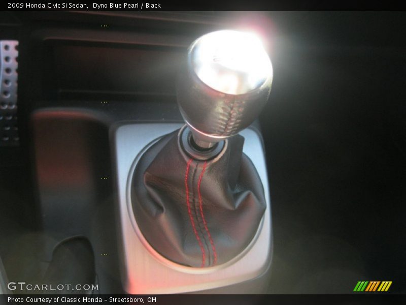 Dyno Blue Pearl / Black 2009 Honda Civic Si Sedan